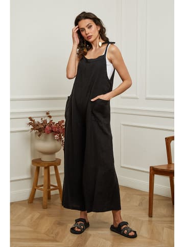 Plume Leinen-Jumpsuit "Gadjy" in Schwarz