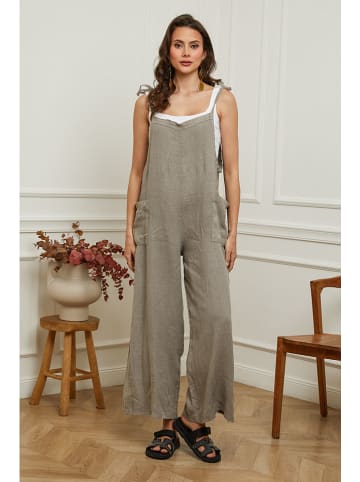 Plume Leinen-Jumpsuit "Gadjy" in Taupe