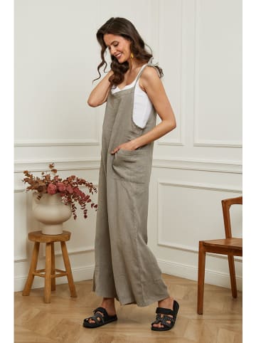 Plume Leinen-Jumpsuit "Gadjy" in Taupe