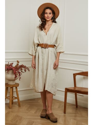 Plume Leinen-Kleid "Dyana" in Beige