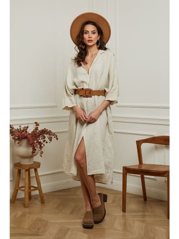 Plume Leinen-Kleid "Dyana" in Beige