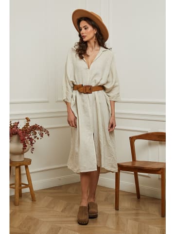 Plume Leinen-Kleid "Dyana" in Beige