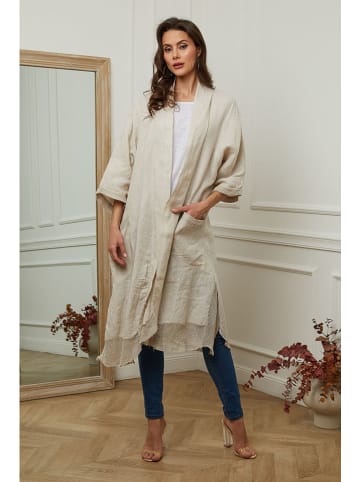 Plume Leinen-Cardigan in Beige