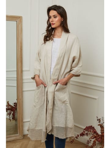 Plume Leinen-Cardigan in Beige