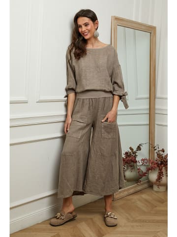 Plume Leinen-Culotte "Rodnal" in Taupe