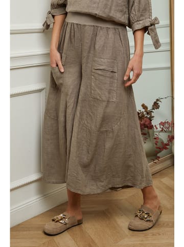 Plume Leinen-Culotte "Rodnal" in Taupe