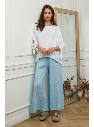 Plume Leinen-Marlenehose "Fuga" in Hellblau