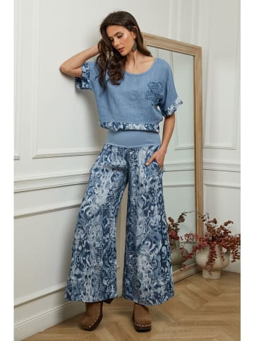 Plume Leinen-Hose "Jasmina" in Blau
