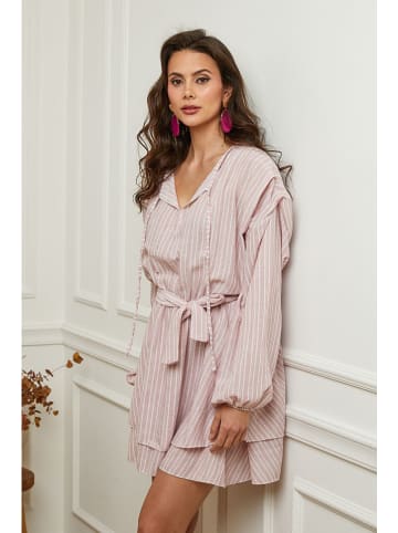 Plume Kleid "Bichi" in Rosé/ Weiß