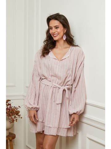 Plume Kleid "Bichi" in Rosé/ Weiß