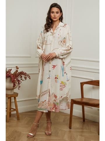 Plume Kleid "Buvio" in Creme