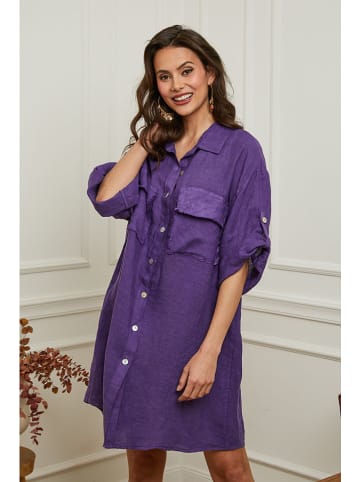 Plume Leinen-Kleid "Calizia" in Lila