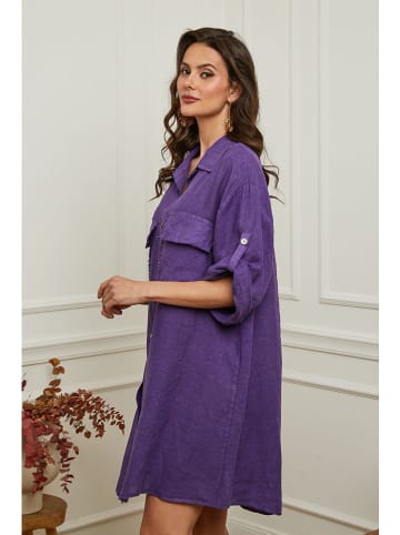 Plume Linnen jurk "Calizia" paars