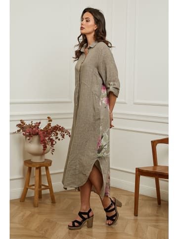 Plume Kleid "Calora" in Taupe