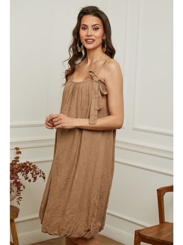Plume Leinen-Kleid "Caspar" in Camel