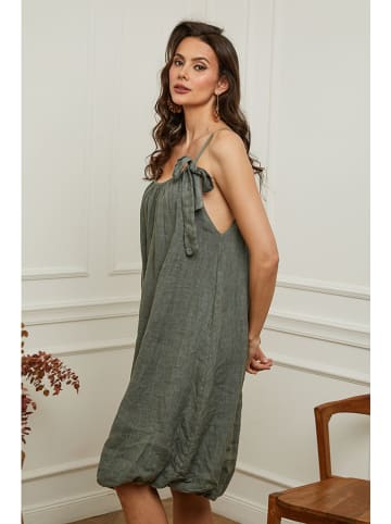 Plume Leinen-Kleid "Caspar" in Khaki
