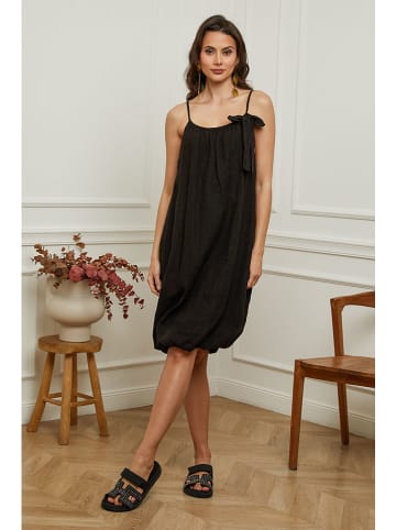 Plume Leinen-Kleid "Caspar" in Schwarz
