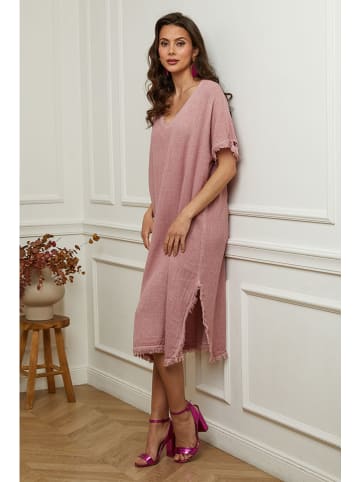Plume Leinen-Kleid "Estral" in Rosa