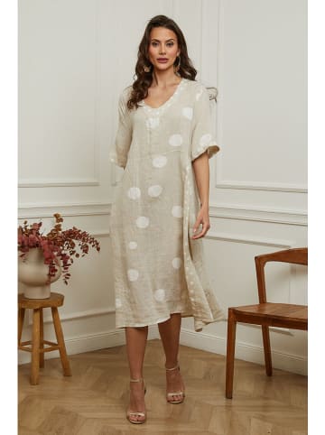 Plume Leinen-Kleid "Iloula" in Beige