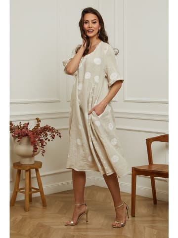 Plume Leinen-Kleid "Iloula" in Beige