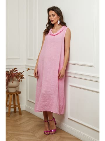 Plume Leinen-Kleid "Imenn" in Rosa