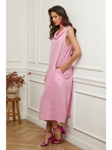 Plume Leinen-Kleid "Imenn" in Rosa
