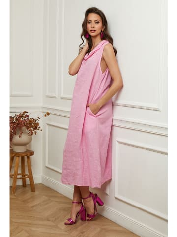 Plume Leinen-Kleid "Imenn" in Rosa
