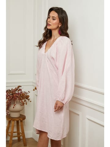 Plume Leinen-Kleid "Rayms" in Rosé