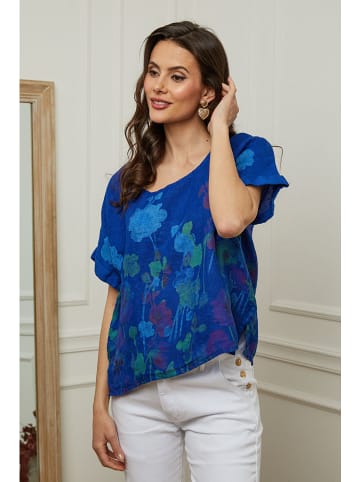 Plume Leinen-Bluse "Cantik" in Blau