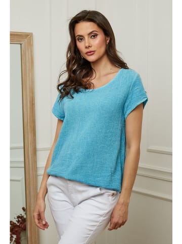 Plume Shirt "Chili" in Türkis