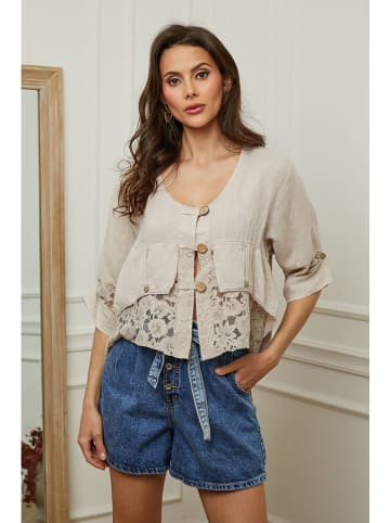 Plume Linnen blouse "Coleth" beige