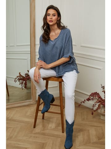 Plume Blouse "Folies" donkerblauw