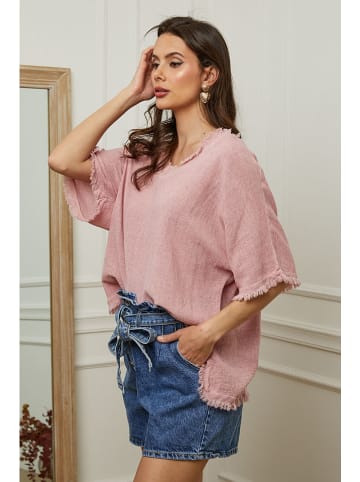 La Compagnie Du Lin Blouse "Folies" lichtroze