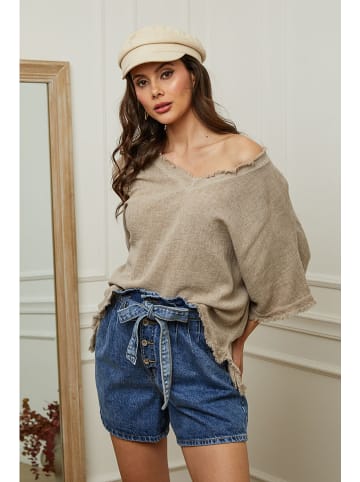 La Compagnie Du Lin Blouse "Folies" taupe