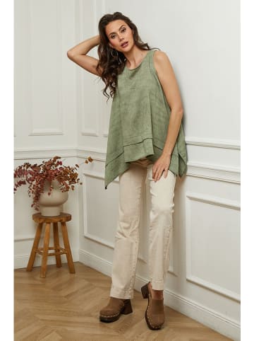 Plume Top "Mylene" w kolorze khaki