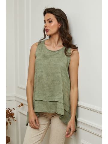 Plume Top "Mylene" w kolorze khaki