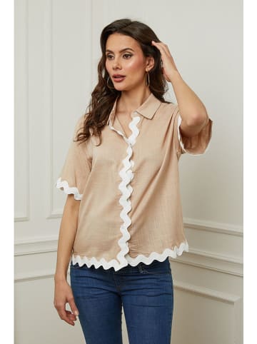 Plume Blouse "Patchi" beige