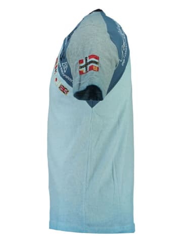 Geographical Norway Shirt "Jasri" in Hellblau