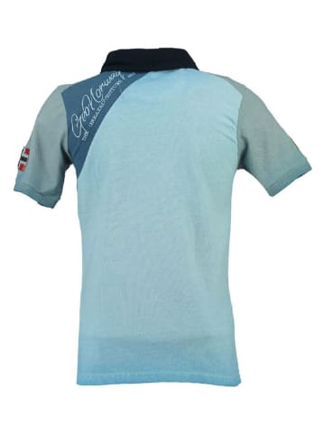 Geographical Norway Koszulka polo "Kasri" w kolorze błękitnym