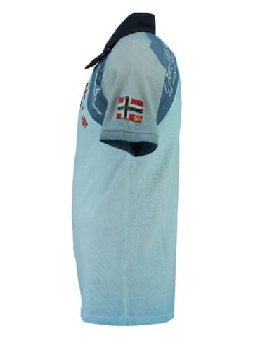 Geographical Norway Koszulka polo "Kasri" w kolorze błękitnym