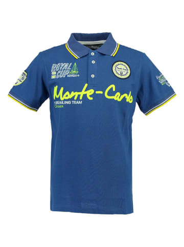 Geographical Norway Koszulka polo "Karo" w kolorze niebieskim