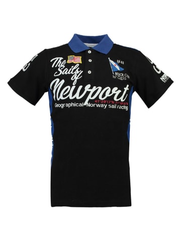 Geographical Norway Poloshirt "Kayport" in Schwarz/ Blau