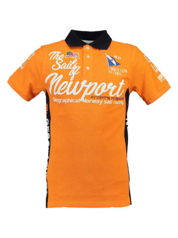 Geographical Norway Poloshirt "Kayport" in Orange/ Schwarz