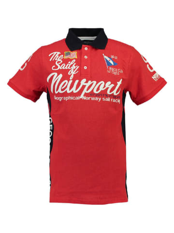 Geographical Norway Poloshirt "Kayport" in Rot/ Schwarz
