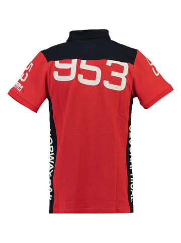 Geographical Norway Poloshirt "Kayport" in Rot/ Schwarz