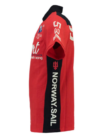 Geographical Norway Poloshirt "Kayport" in Rot/ Schwarz