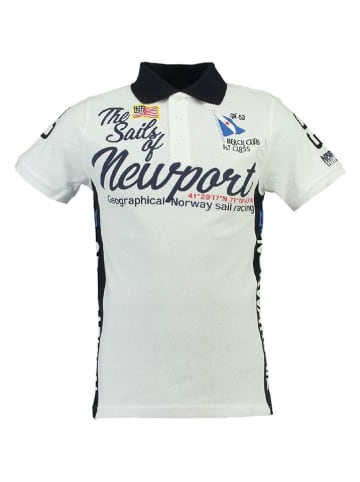Geographical Norway Poloshirt "Kayport" in Weiß/ Schwarz
