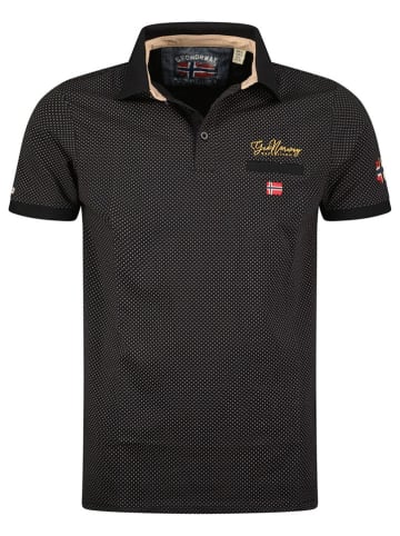 Geographical Norway Poloshirt "Kingdom" in Schwarz