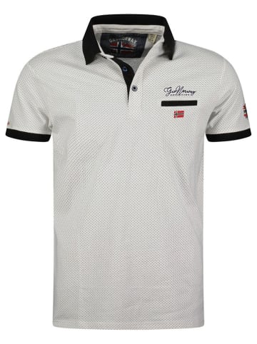 Geographical Norway Poloshirt "Kingdom" in Weiß/ Schwarz