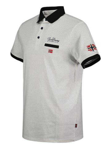 Geographical Norway Koszulka polo "Kingdom" w kolorze biało-czarnym